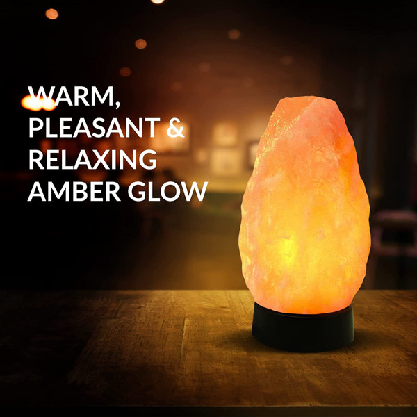 Dakota Fields Brasfield Himalayan Glow Salt Lamp, Battery Powered, ETL